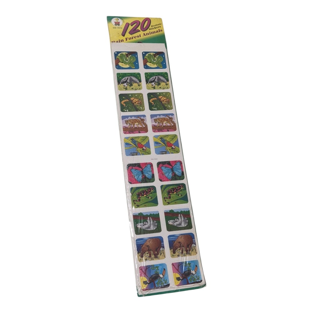 120 Realistic‎ Stickers Rainforest Animals Vintage Teacher Stickers Pack